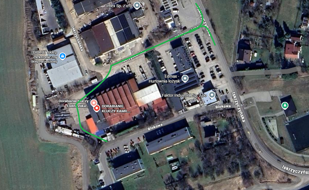 Mapa dojazdu do Elektronika Chrząszcz Skoczów